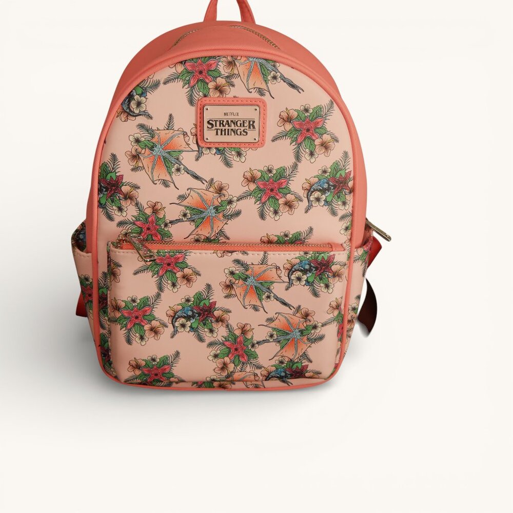 Loungefly Stranger Things Floral Mini Backpack Pink‎ Netflix